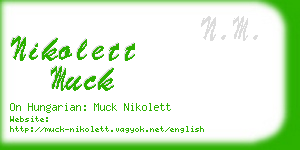 nikolett muck business card